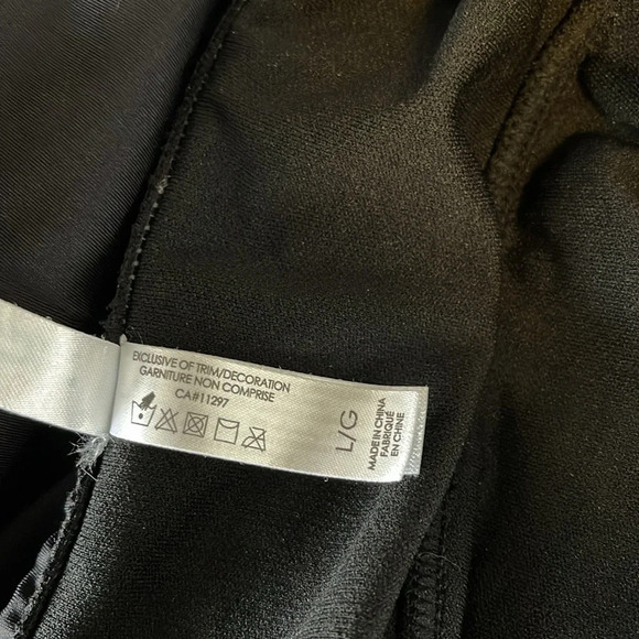 AQUA ROSE Draped One Piece Bathing Suit Black Removable Strap Strapless Size L - Picture 8 of 11